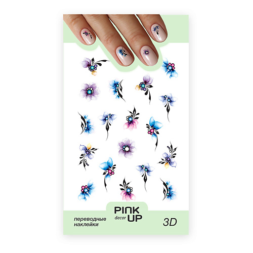 PINK UP Наклейки для ногтей 3D